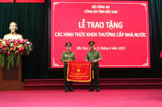 Nhiều tập thể, cá nhân của Công an tỉnh Bắc Kạn được khen thưởng cấp Nhà nước