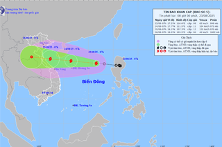 Bão số 5  di chuyển nhanh, có thể mạnh cấp 12 giật cấp 15