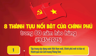 Infographics: 8 thành tựu nổi bật của Chính phủ trong 80 năm hào hùng