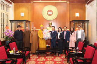 Nhiều đoàn đại biểu tôn giáo thăm, chúc Tết UBTƯ MTTQ Việt Nam