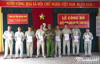 Quảng Nam: Giảm án cho 16 phạm nhân dịp Tết Giáp Thìn 2024