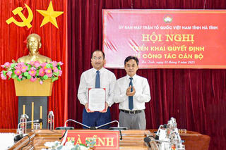 Hà Tĩnh có tân Phó Chủ tịch Ủy ban MTTQ tỉnh