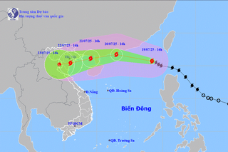 Bão Wipha có thể mạnh cấp 12, giật cấp 15 trong 24 giờ tới