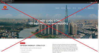 Vingroup công bố 16 website giả mạo tập đoàn để lừa đảo