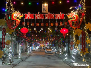 Quảng Nam: Các tuyến đường TP Tam Kỳ rực rỡ cờ, hoa đón chào năm mới