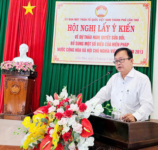 Cần Thơ: Nhiều góp ý quan trọng cho dự thảo Nghị quyết sửa đổi, bổ sung một số điều của Hiến pháp 2013