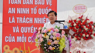 Phó Chủ tịch Nguyễn Hữu Dũng dự Ngày hội điểm Toàn dân bảo vệ an ninh Tổ quốc tại Thái Nguyên