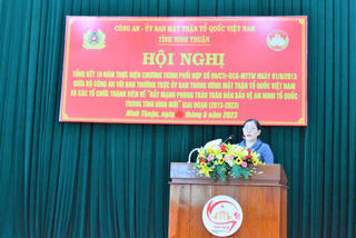 Ninh Thuận: Tổng kết 10 năm thực hiện chương trình phối hợp giữa Bộ Công an với UBTƯ MTTQ Việt Nam
