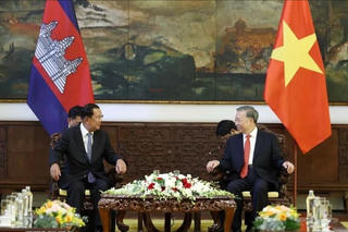 Tổng Bí thư Tô Lâm hội kiến với Chủ tịch Đảng Nhân dân Campuchia