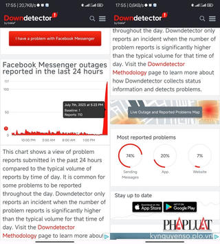 Facebook Messenger đã xảy ra lỗi tại Việt Nam
