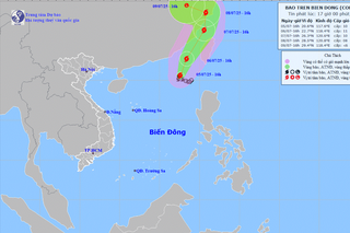 Bão số 2 có thể mạnh cấp 11, giật cấp 13