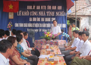 Nam Định: Hỗ trợ 100 hộ nghèo xây mới nhà ở