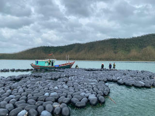 Vân Đồn – vùng ‘biển trắng’ sau bão số 3