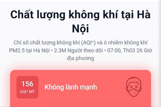 Sáng 26/3, không khí Hà Nội ở mức cảnh báo đỏ