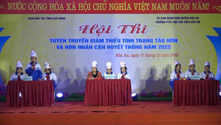 Cao Bằng tổ chức hội thi tuyên truyền phòng chống tảo hôn