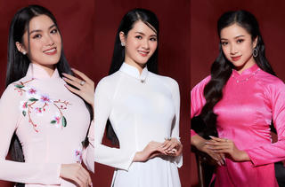 Top 35 Hoa hậu Việt Nam khoe sắc trong tà áo dài truyền thống 