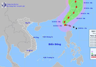 Sáng nay, bão Krathon giật cấp 17 đi vào vùng Bắc Biển Đông
