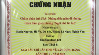 Báo Đại Đoàn Kết đạt giải B ‘Giải Búa liềm vàng’ Hà Tĩnh