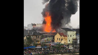 Hải Phòng: Cháy lớn tại chợ Tam Bạc