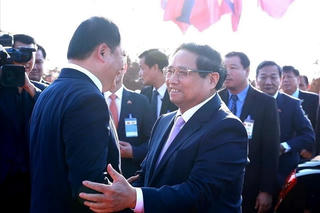 Thủ tướng Phạm Minh Chính dự Lễ động thổ dự án Công viên Hữu nghị Lào-Việt Nam