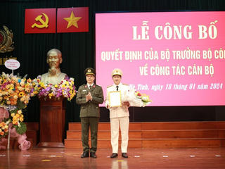 Hà Tĩnh có tân Phó Giám đốc Công an tỉnh