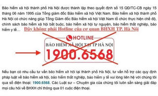Giả mạo đường dây nóng của Bảo hiểm Xã hội Hà Nội