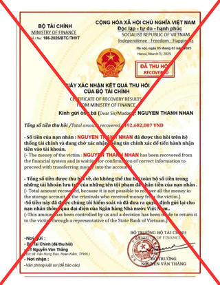 Cảnh báo giả mạo con dấu, chữ ký lãnh đạo Bộ Tài chính để lừa đảo