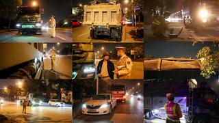 Hà Nội: Huy động lực lượng xử lý nhiều xe quá tải