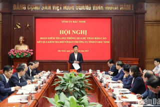 Đoàn Kiểm tra của Bộ Chính trị, Ban Bí thư làm việc với Ban Thường vụ Tỉnh ủy Bắc Ninh