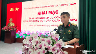 Bộ Tổng Tham mưu tập huấn nghiệp vụ công tác lịch sử quân sự toàn quân 2024