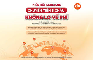 Chuyển tiền Kiều hối Ria về Việt Nam tại Agribank – phí 0 đồng