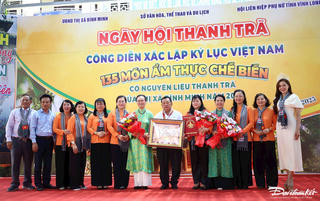 Xác lập kỷ lục Việt Nam với 135 món ăn từ trái Thanh trà ở Vĩnh Long