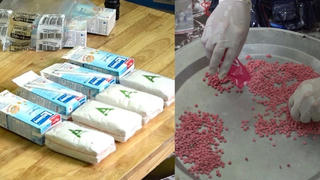 Bắt nhóm đối tượng giấu gần 30.000 viên ma túy tổng hợp trong thùng sữa