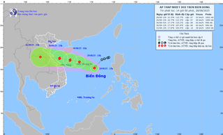 Áp thấp nhiệt đới di chuyển nhanh, hướng vào miền Trung