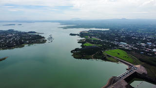 [ẢNH] Cảnh sắc mùa khô ở vùng lòng hồ Trị An 