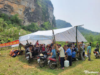 Thanh Hoá: Người dân ngăn cản việc thi công bãi rác