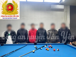 Bắc Giang: Bắt các đối tượng tổ chức chơi bi-a ăn tiền