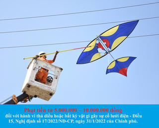 Thả diều - tránh xa đường dây điện