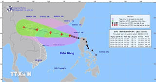 Bão số 3 đổi hướng mạnh cấp 15, giật cấp 17 di chuyển theo hướng Tây