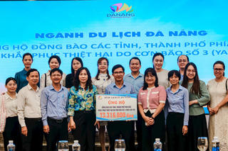 Ngành Du lịch Đà Nẵng ủng hộ gần 2,1 tỷ đồng các địa phương phía Bắc thiệt hại do bão số 3