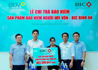 BIC chi trả hơn 800 triệu đồng quyền lợi bảo hiểm cho khách hàng