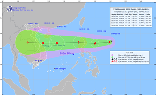 Bão Noru sẽ gây mưa to, sóng lớn trên Biển Đông