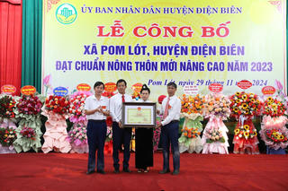 Điện Biên: Xã Pom Lót đạt chuẩn nông thôn mới nâng cao
