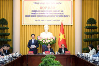 Công bố Lệnh của Chủ tịch nước về Luật Ban hành văn bản quy phạm pháp luật