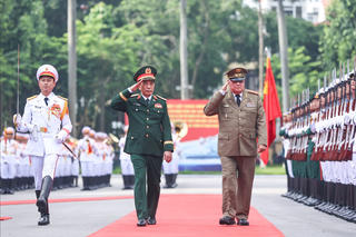 Đại tướng Phan Văn Giang chủ trì Lễ đón Bộ trưởng Bộ các Lực lượng vũ trang cách mạng Cuba