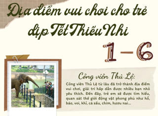 Gợi ý địa điểm vui chơi cho trẻ em dịp Tết Thiếu nhi 1-6