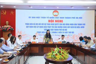 Mặt trận Hà Nội phản biện Dự thảo Nghị quyết quy định áp dụng biện pháp yêu cầu ngừng cung cấp dịch vụ điện, nước