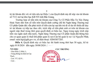 Doanh nghiệp xây dựng Hoài Nam bị cưỡng chế 43 tỷ đồng tiền nợ thuế