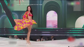 Phần trình diễn áo tắm ấn tượng của Hương Ly tại Hoa hậu Hoàn vũ Việt Nam 2022