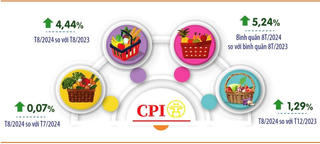 Chỉ số giá tiêu dùng tại Hà Nội 8 tháng năm 2024 tăng 5,24%
